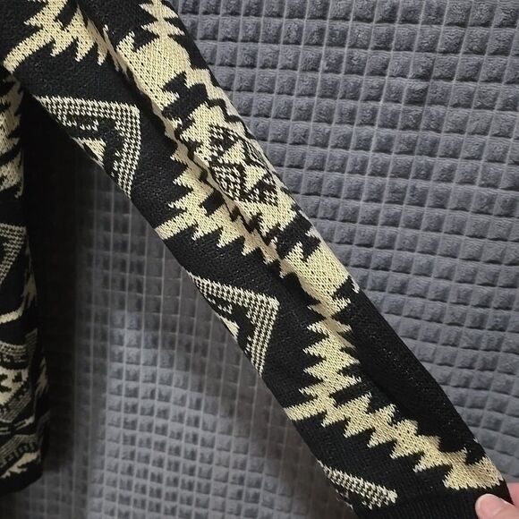 HarveBenard Soft Oversized Sweater Cardigan SzLg Open Wrap Aztec Cozy Boho Chic - Picture 5 of 13
